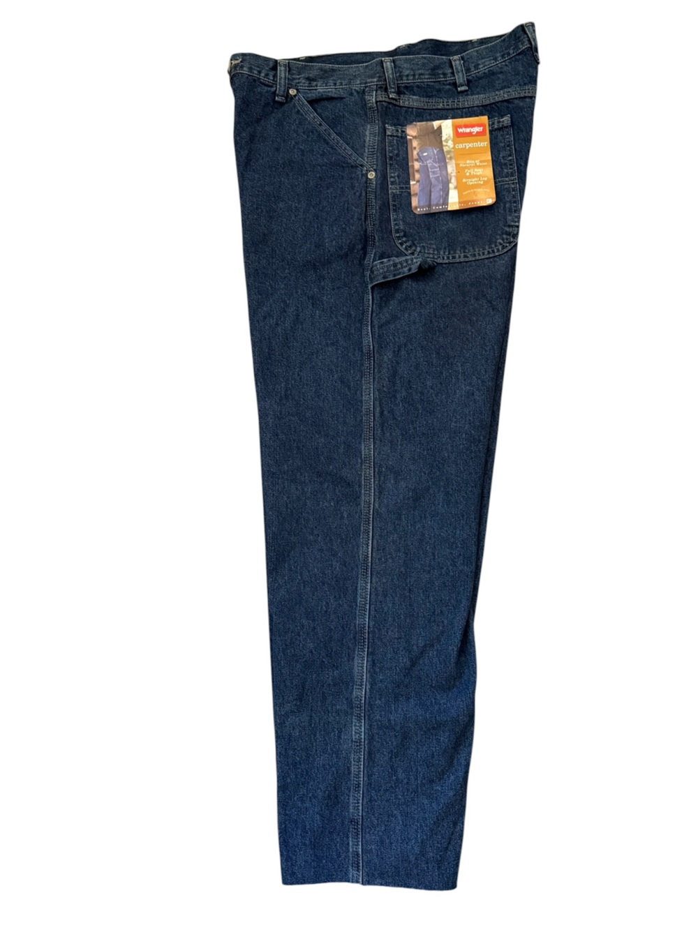 NWT VTG Wrangler Carpenter Jeans Relaxed Straight 34x34 Raw Hem 31L Skater - Picture 7 of 16